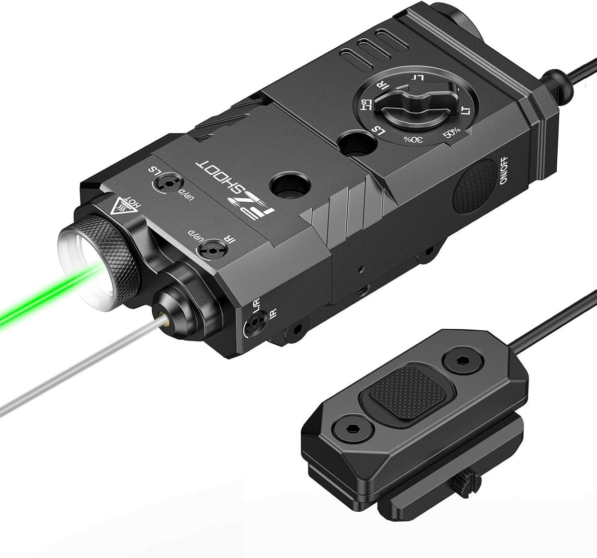 1600 Lumen 3-in-1 Rifle Light Laser Combo, Magnetic Rechargeable