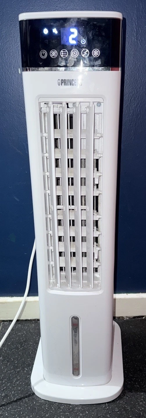 Princess Portable Air Cooler Smart White Timer 3 Speed Oscillating 70W Working.