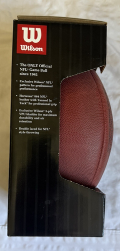 Wilson Full Grain Leather Football Official NFL Authentic Handcrafted in U.S.A. - Picture 6 of 7