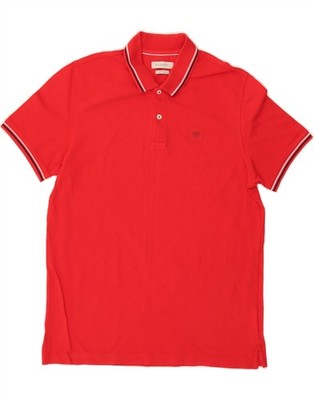 BUGATTI Mens Polo Shirt Large Red Cotton CK05