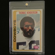 Topps 1978 Thomas Henderson Rookie #213 Dallas Cowboys NFL Football Card. rookie card picture