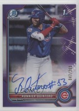 2022 Bowman Chrome Prospect Purple Refractor 47/250 Ronnier Quintero Auto 2s2