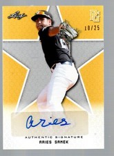 2020 Leaf Perfect Game National Showcase Auto Yellow #BAAS2 Aries Samek 10/25
