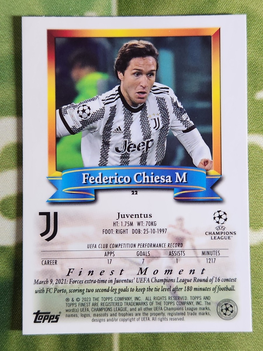 2022-23 Topps Finest Flashbacks UEFA Federico Chiesa #22