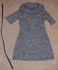 Chillipop Premium Collection Girl's Sz 10/12 Black/White/Grey Short Sleeved Dres