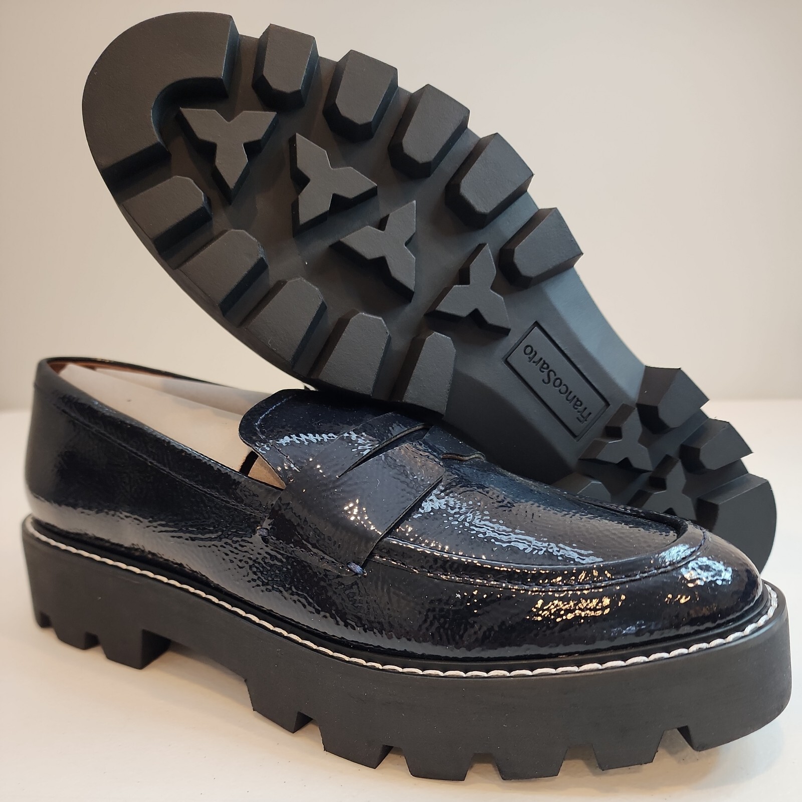 Franco Sarto Women's Balin Loafer SZ 8.5 Midnight Black 17128934377 | eBay