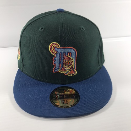 New Era 59FIFTY Fitted Detroit Tigers Hat 2000 Stadium Patch Men's Size 7 3/8
