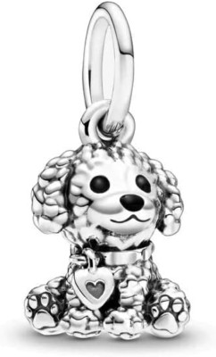 Authentic  Poodle Puppy Dog Sterling Silver Charm 798871C01