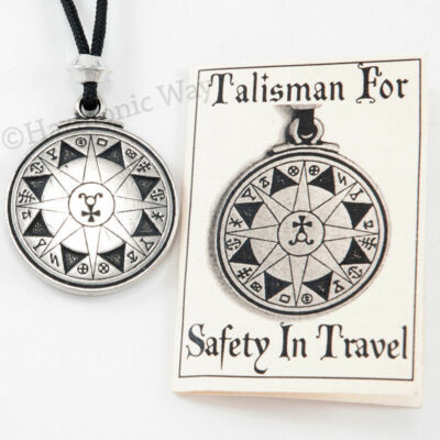 SAFE TRAVEL Talisman Necklace pendant Magic symbols for Protection Guidance