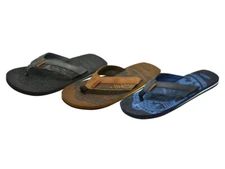 Men's Air Balance Flip Flops Sandals Beach 8-13 Black Brown Navy ABS4076M