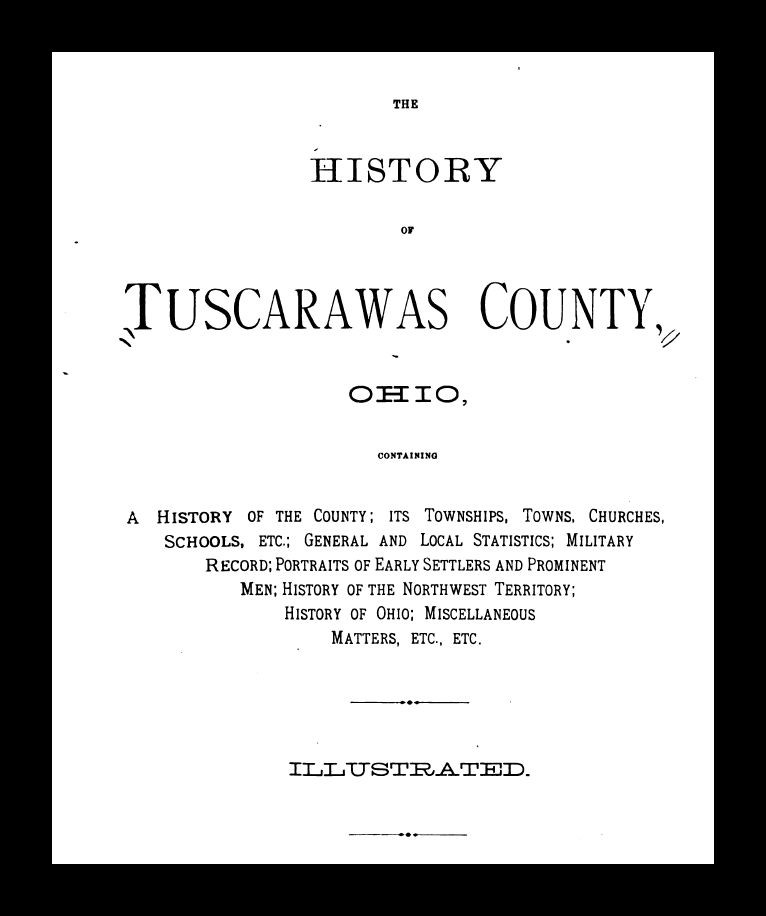 Tuscarawas County Ohio History + 1830 Census | eBay