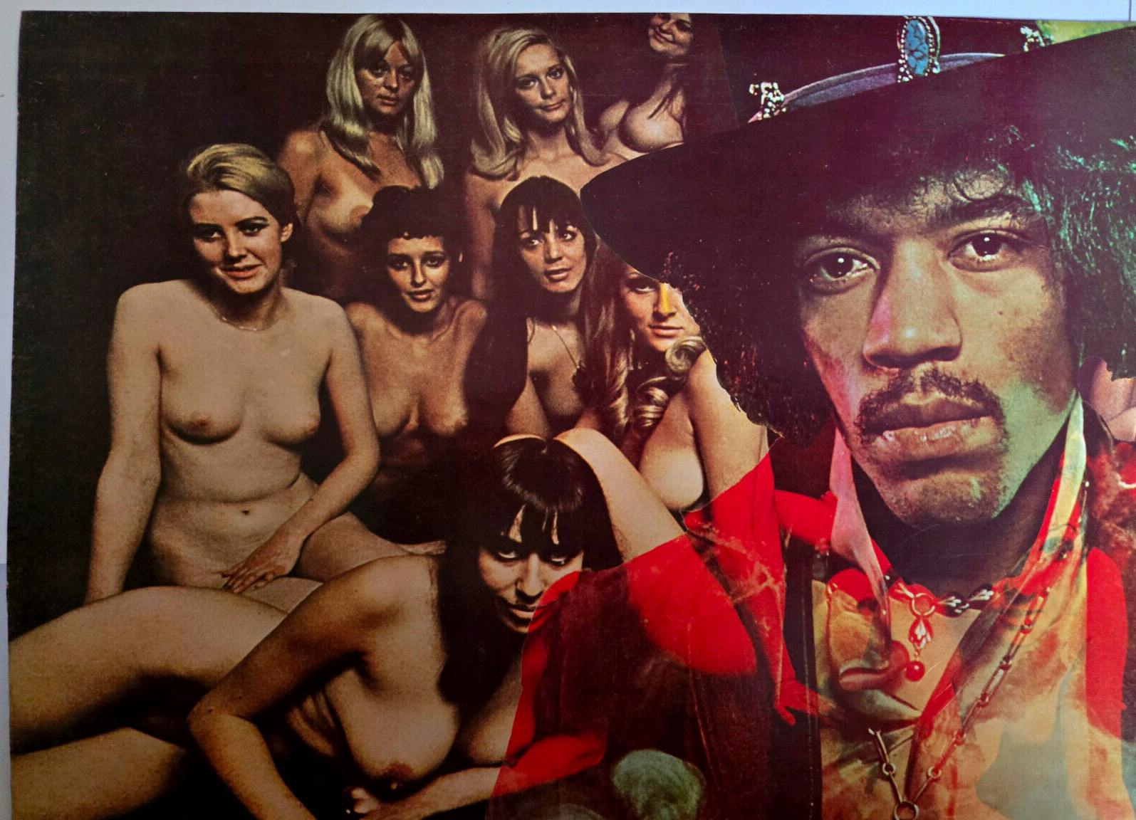 Near MINT Scarce BANNED Jimi Hendrix 1968 Original Electric Ladyland AOR Poster