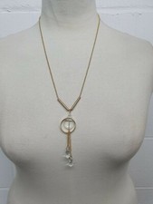 Collana catena geometrica lunga colore oro gioielli nichel free - B1311