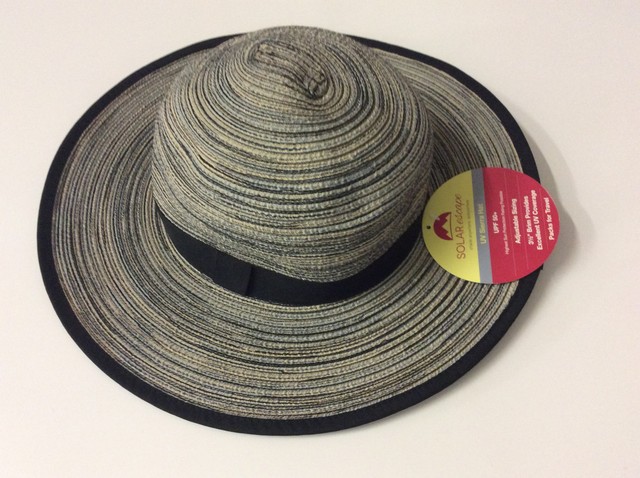 Solar Excape UV Sierra Women�s Hat UPF 50+ ,Black Pepper