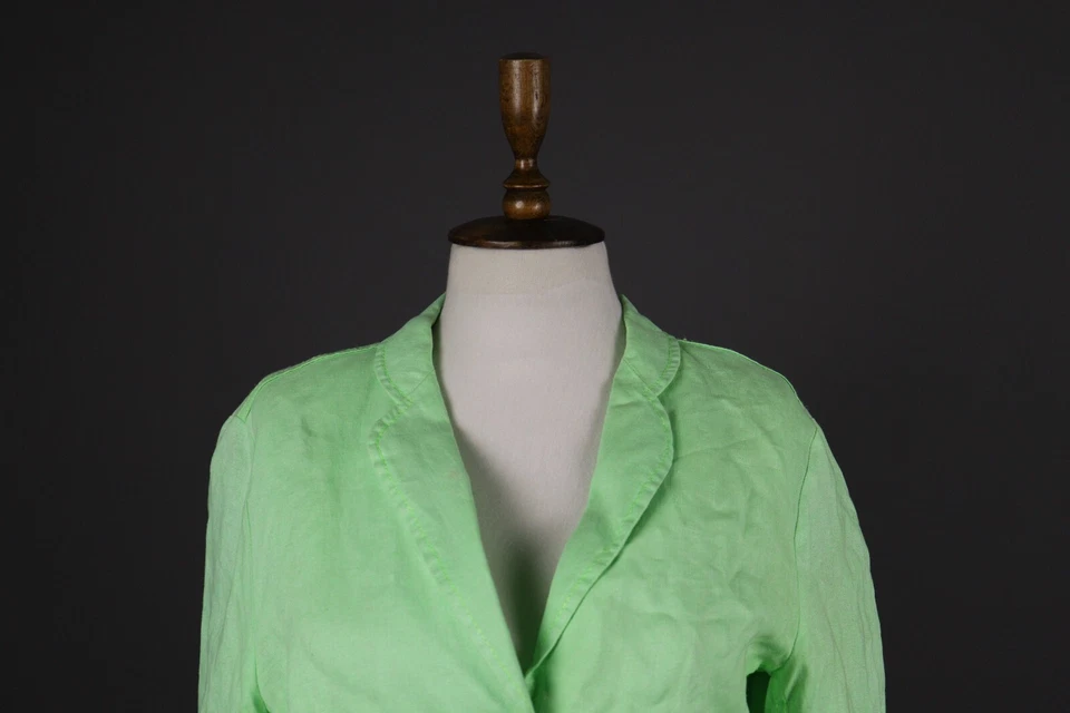 Traje Falda 2 Piezas Diseñador Lino Verde ESCADA SPORT Talla 40 Foto 3 de 4