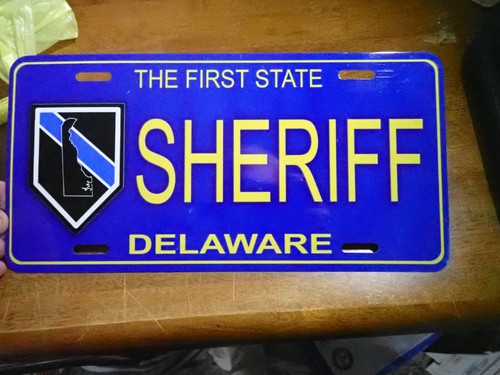DELAWARE SHERIFF DEPARTMENT  SIGN PLAQUE  BX B RIGHT SIDE