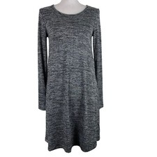Gap Size XS Dress Striped Black White Long Sleeve Knit Shift Fit Womens