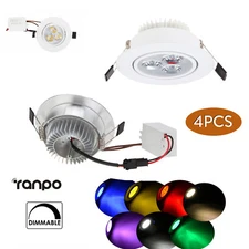 4X 3W Dimmable Led Downlight Recessed Down Light 110V 220V Ceiling Bulbs Spot