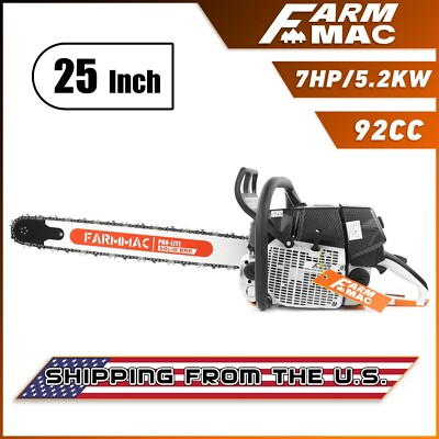 #ad 92cc Gas Powered Chainsaw with 25#x27;#x27; Guide Bar Chain Compatible with MS660 G660 $375.99