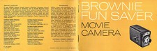 Eastman Kodak Brownie Fun Saver Movie Camera Vtge 1960's Operating Manual Photos