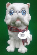 LITTLE PAWS “SHEBA” COMICAL WHITE CAT - ARORA DESIGN.