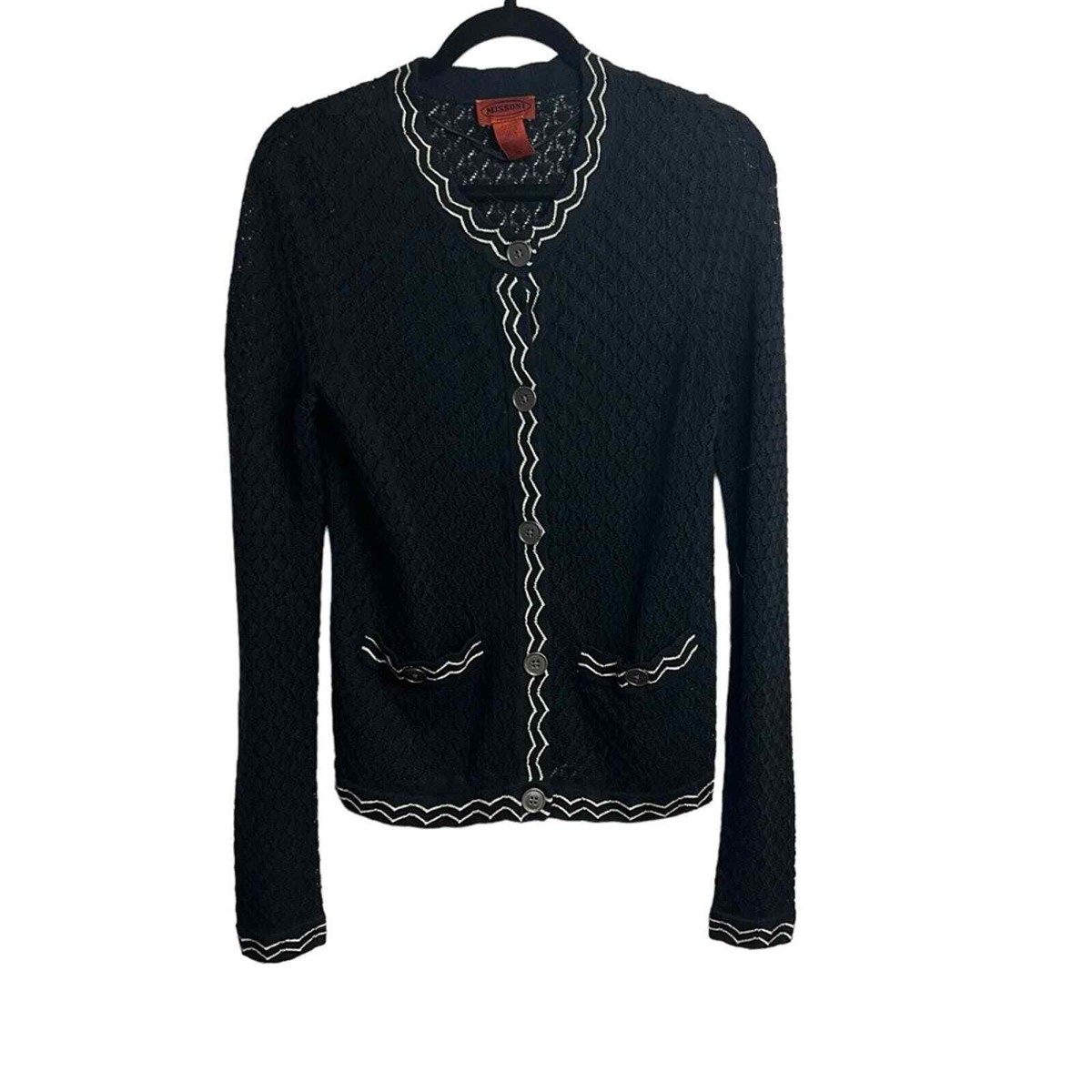 MISSONI for Target black crochet long sleeve dark academia Sz:  Small