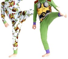 TMNT Nickelodeon Ninja Turtles 4-piece Pajama Set Glow In The Dark NEW Size 3T