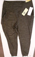 NEW All In Motion Small Heathered Olive Green Mid-Rise Jogger Pants Sweatpants