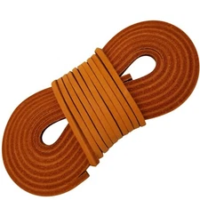 TOFL Leather Boot Laces-easy Sizing Cut to Fit, Orange 72" Long