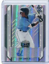 2021 Leaf Metal Draft Silver Prismatic Autographs Ian Lewis Jr Rookie Auto