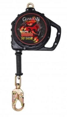 Guardian 42009 Diablo Cable 33' SRL 3/16'' Galvanized Cable Carabiner