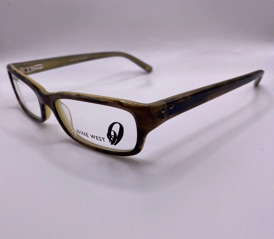 Nine West NW 418 09D5 Olive Brown Plastic Optical Eyeglasses Frame 52-16-135 418 - Image 2 of 4