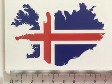 Sticker / Aufkleber, Flagge Island - Karte