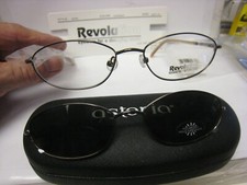 NEW Revolution Eyeglass Frame W/ Magnet sun shade REV662  CPGU 52-17-140 w/case