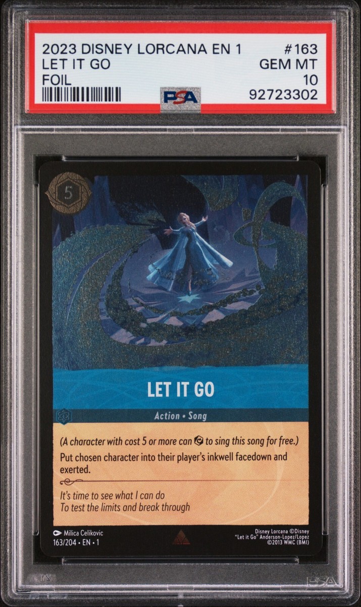 ELSA Foil psa10 ロルカナ Lorcana Disney Lorcana Let It Go 163/204 *FOIL* Rare PSA 10 GEM MINT