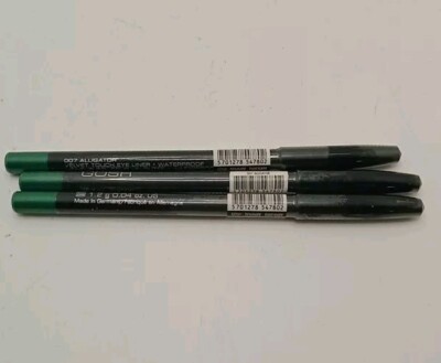 3x Gosh Water Proof Velvet Touch Eyeliner 007 Alligator Green Lot Of 3 New