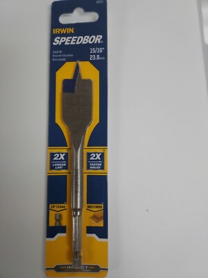 Irwin Speedbor 15/16'' X 6'' L Carbon Steel Wood Boring Bit Hex Shank 1 Pc 88815