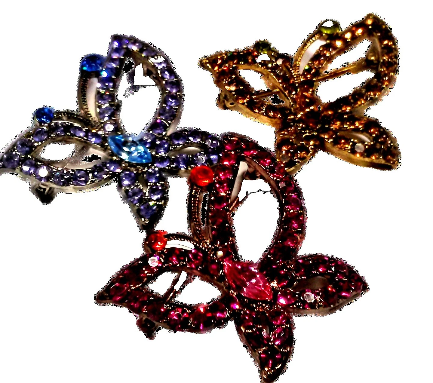 Butterfly Zirconia Cúbica yellow gold plated Fashion Jewelry