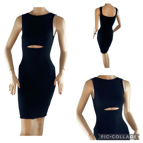 Sweet & Sexy! HELMUT LANG Black Bodycon Pencil Mini Dress Small Made in the USA