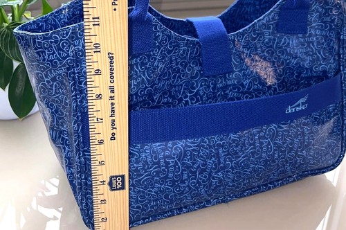 Dansko Blue Large Carry Tote Purse Dance Carry-All Lunch Bag, 11"x14", NEW - Picture 7 of 9