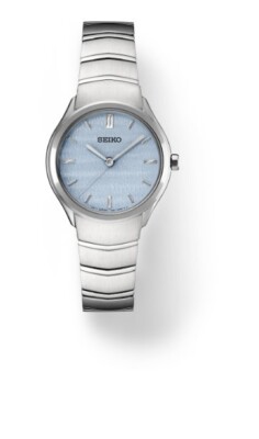 Seiko Essential Minimalist Pale Blue Dial Quartz Watch SUR549P1