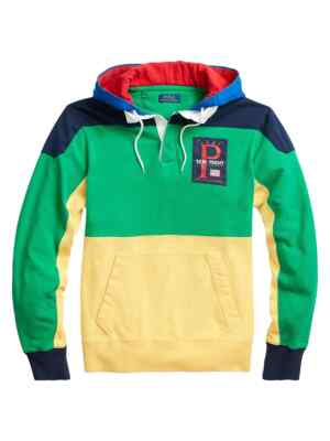 #ad #ad Polo Ralph Lauren Color Blocked 1967 Olympic Stadium Snow Beach Rugby Hoodie NWT $110.00