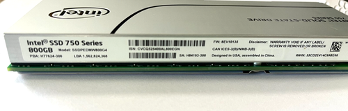 800GB Intel SSD 750 Series PCIe NVMe SSDPEDMW800G4 - Afbeelding 4 van 4