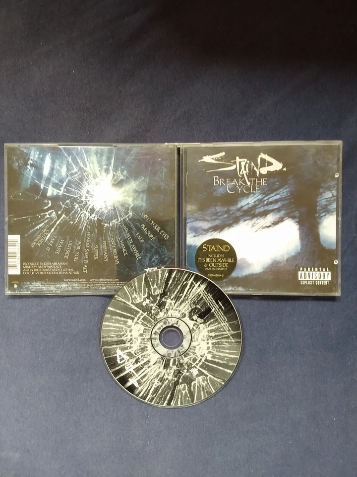 Staind Break the cycle 2001 CD with Lyrics Nu Metal feat. Fred Durst