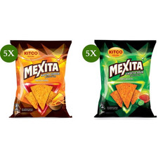 10 Pack X Kitco Mexita Chips Tortilla Nacho Cheese Sweet Sour Flavor