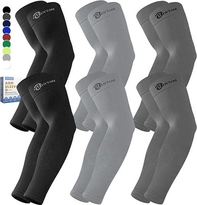 6 pares de mangas para brazos UPF 50 refrigeración protección solar UV