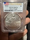 2024 American Silver Eagle PCGS MS 70 First Strike Coin Fine .999 Silver