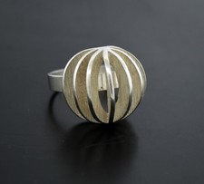 Vintage 1954-1976 Signed Modernist Arne Johansen Denmark Sterling Silver Ring 8