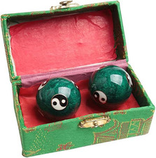 Acxico 2Pcs Chinese Health Exercise Stress Baoding Balls Relaxation Therapy YIN