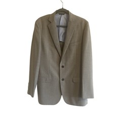 Brooks Brothers 1818 Fitzgerald Reba Blazer 41L Men Tan Tweed Two Button